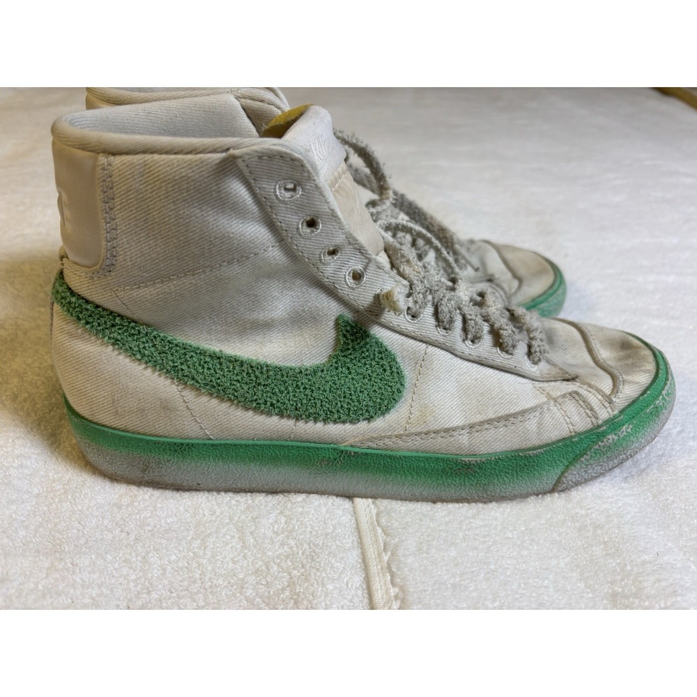 Nike Blazer Mid '77 Women's White Spring Green shoes FJ4547 100 Size‎ 7.5